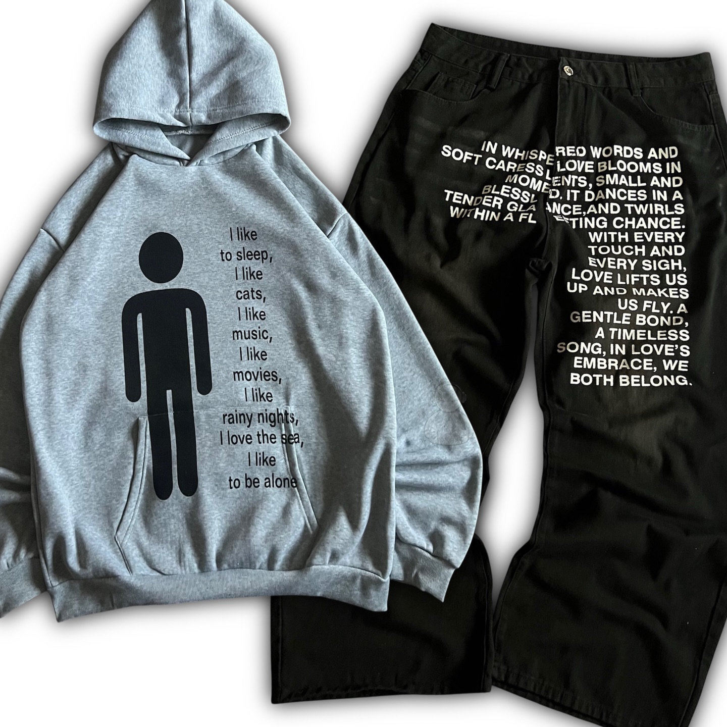 Street Fashion Men - Amerykańskie dżinsy z wzorami, bluzy z