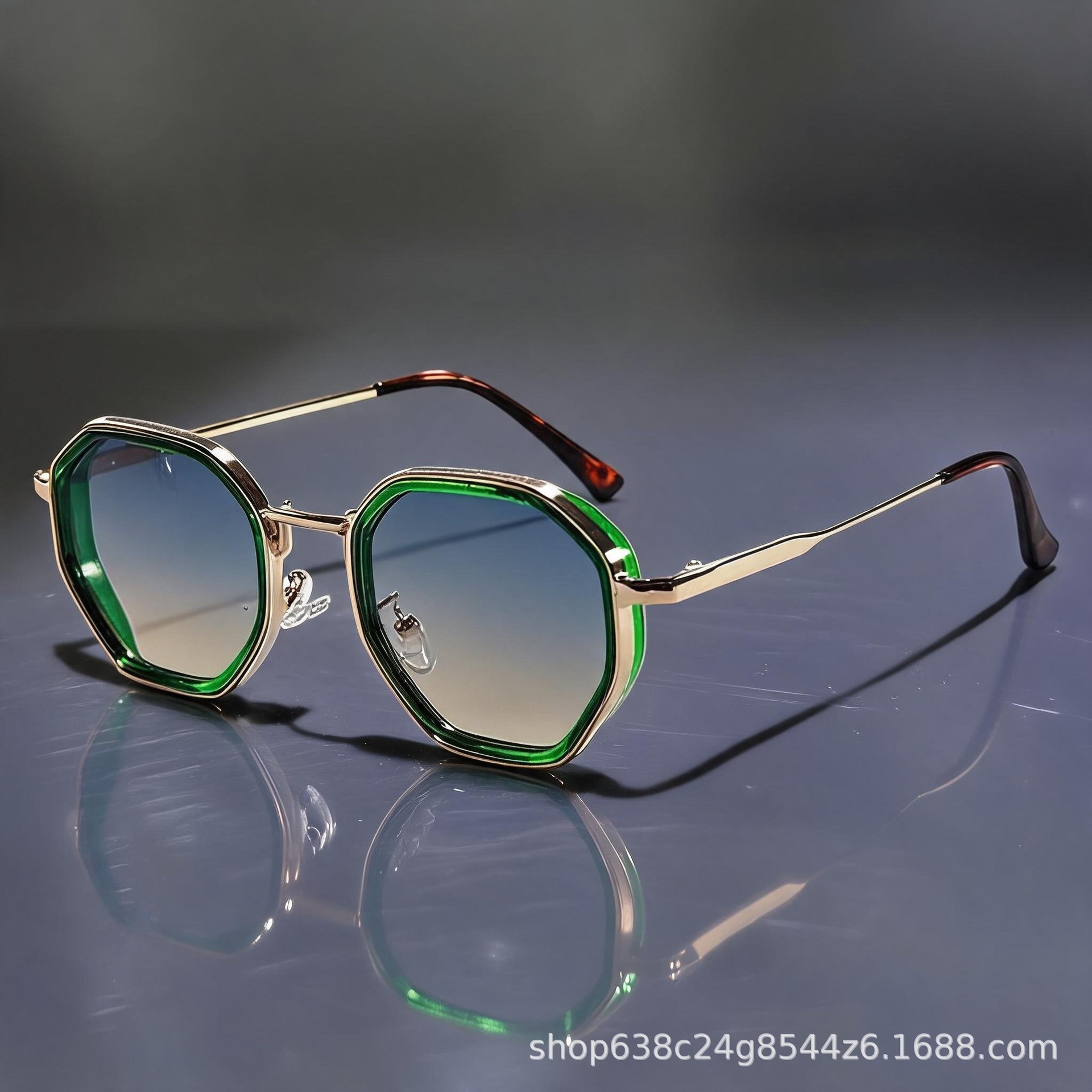 Italy Fashion Street - Metalowe okulary przeciwsłoneczne w stylu retro,