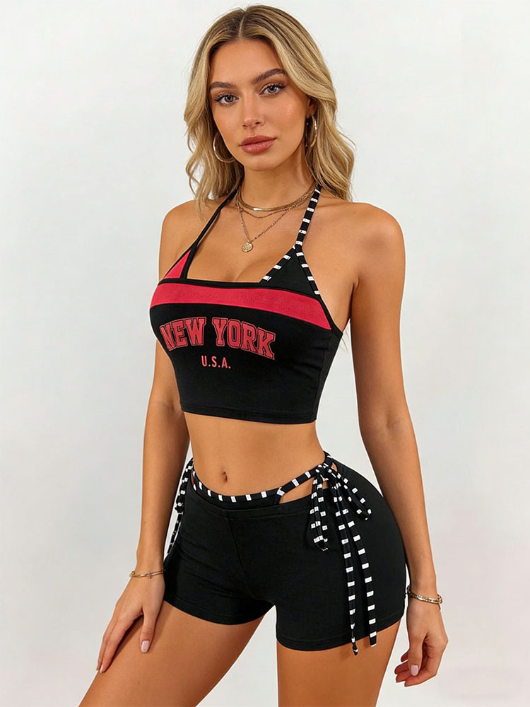 Street Fashion New York 2026 - Nowy dwuczęściowy zestaw Y2K z topem