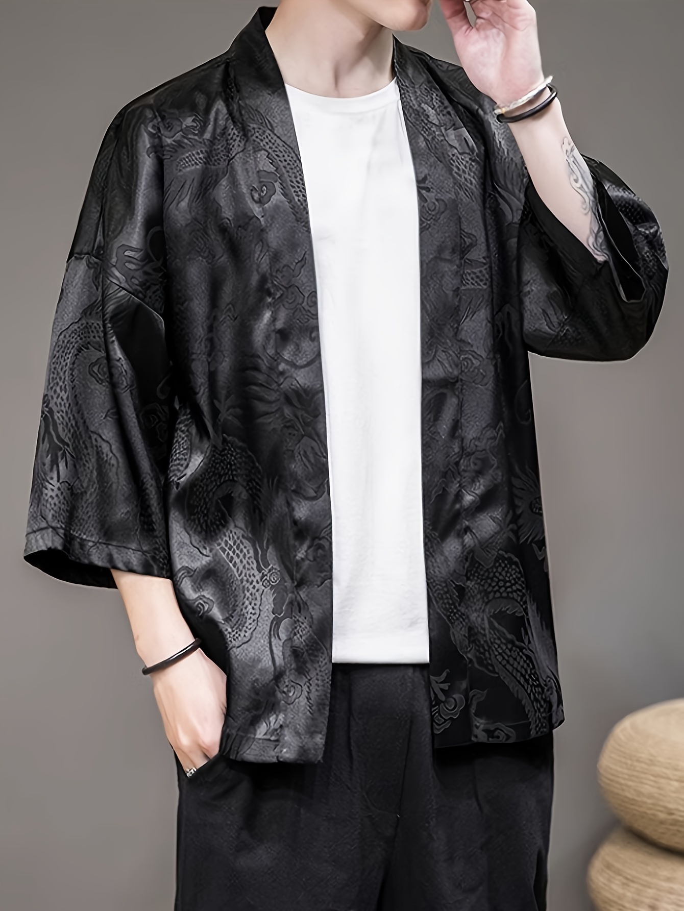 Street Fashion Designer - Męskie kimono na lato 2026 z