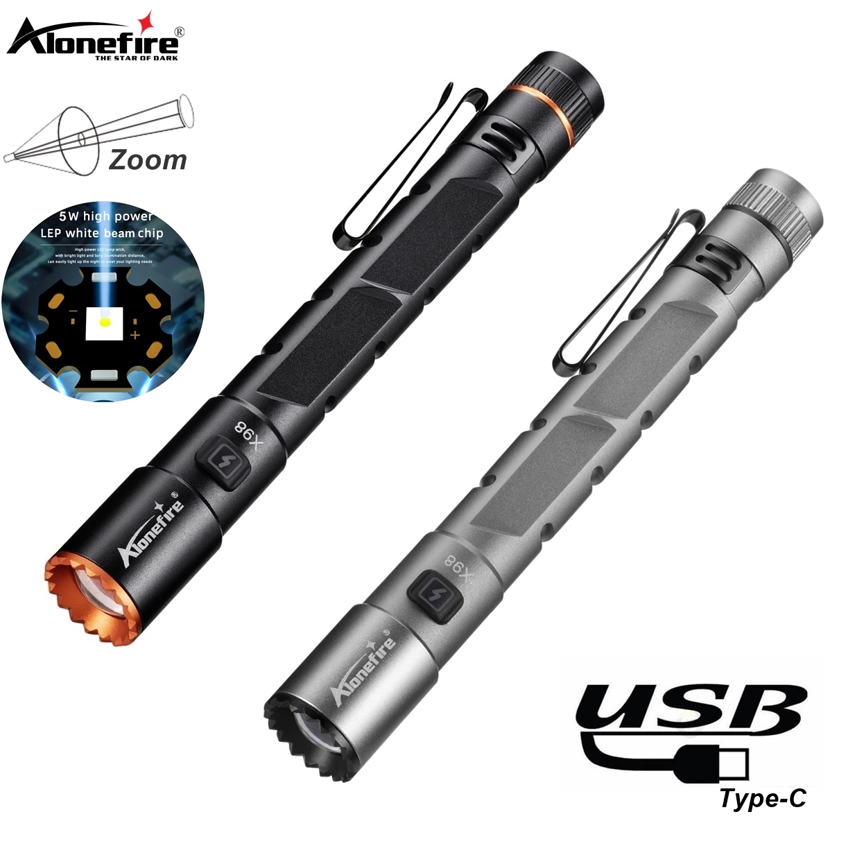 Street Fashion Blog - Latarka długopisowa Alonefire Zoom Mini EDC,