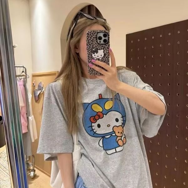 Street Fashion Designer - Krótki rękaw, koszulka z nadrukiem Hello