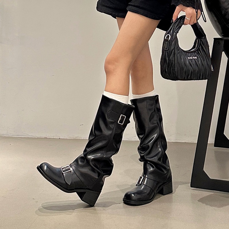 Street Fashion Winter 2025 - Damskie kozaki do kolan na platformie