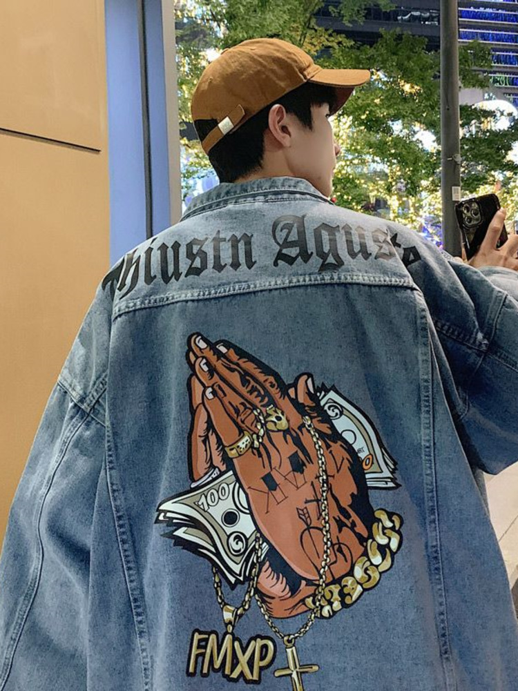 Stylowa kurtka jeansowa męska  – Street Fashion Hong Kong recenzja i cena