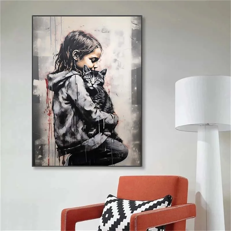 Banksy Graffiti Chłopiec Dziew – Street Fashion Poster recenzja i cena