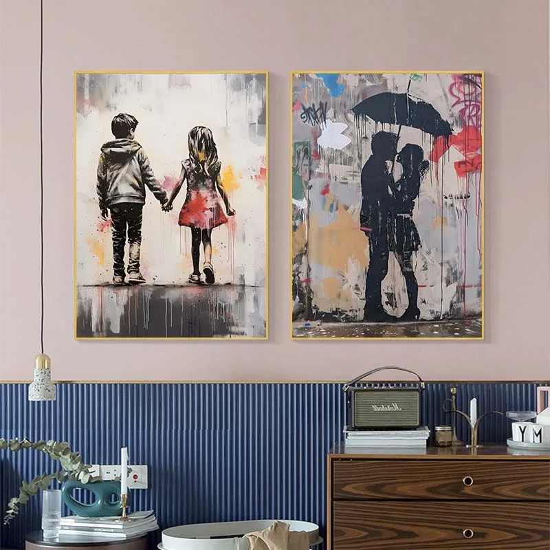Banksy Graffiti Chłopiec Dziew – Street Fashion Poster recenzja i cena
