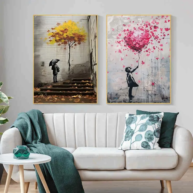 Banksy Graffiti Chłopiec Dziew – Street Fashion Poster recenzja i cena